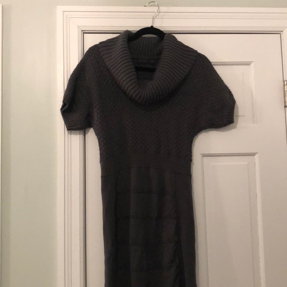 Gray Wool Sweater Dress